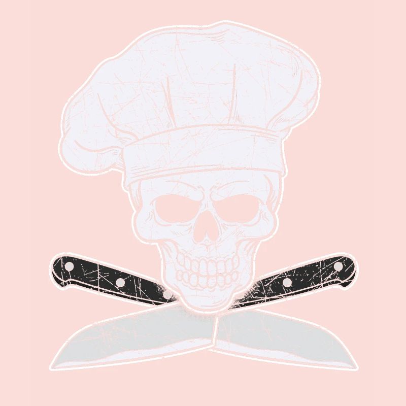 Grilling chef cook chef skull knife gift
