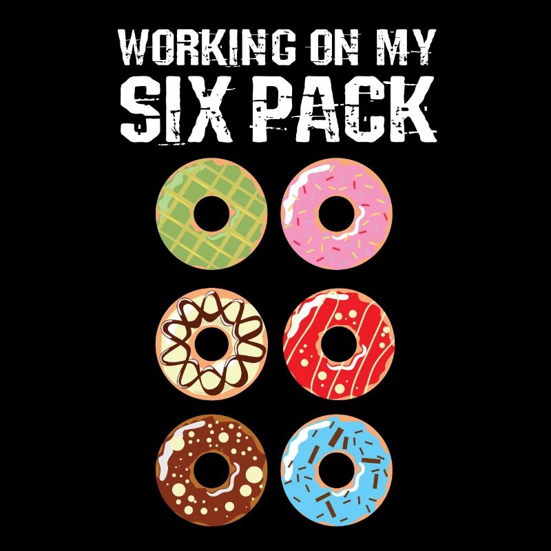 Funny Donut Design - Working on My SIX PACK
