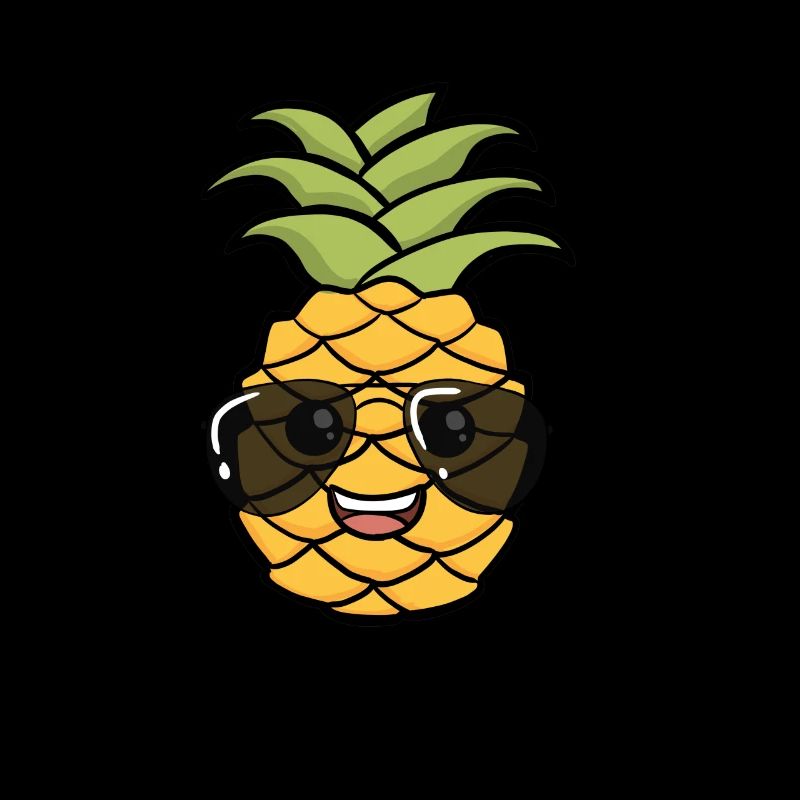Funny pineapple with very cool glasses