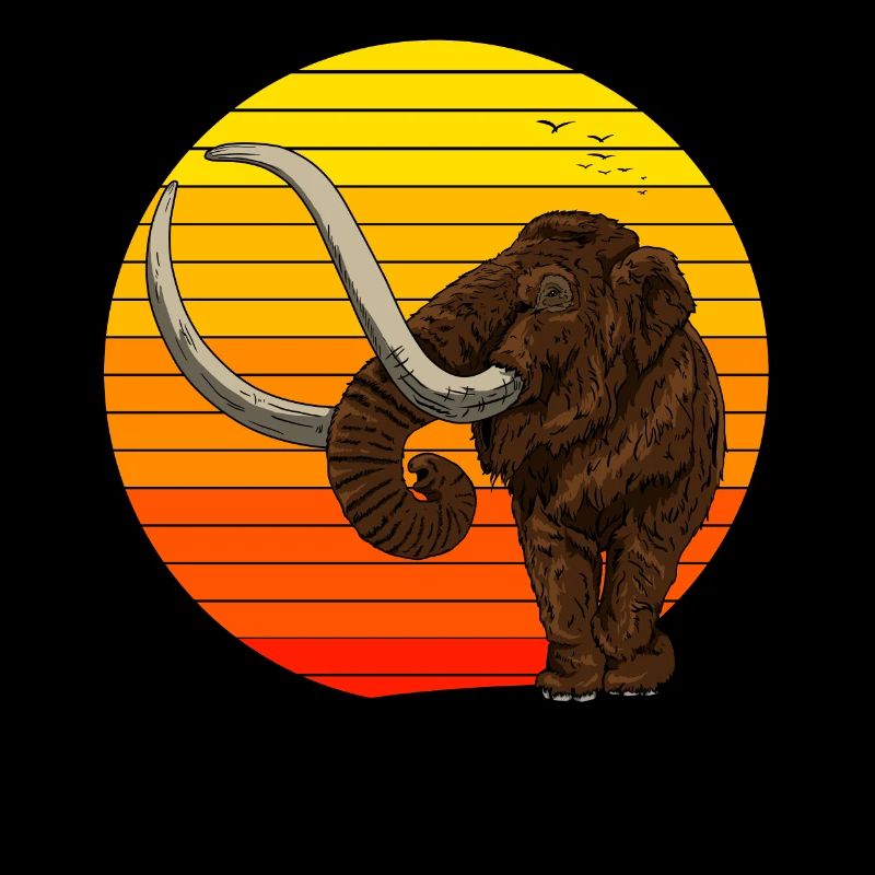 Schönes Mammut in der Sonne Geschenkidee aus Eis