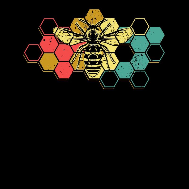 Bee Bees Honeycombs Retro Vintage Honey Gift