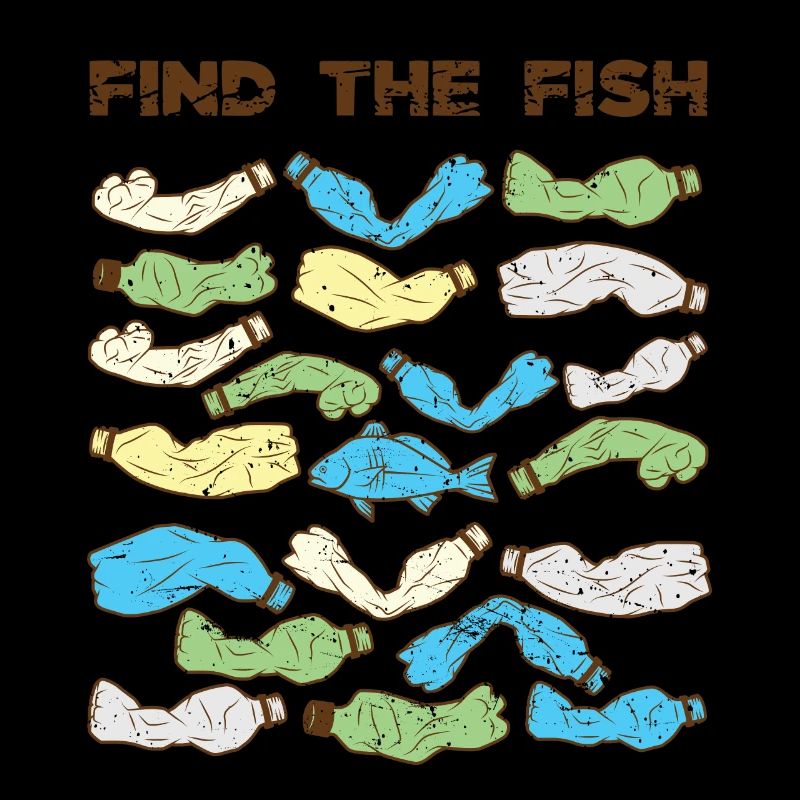Find the Fish Plastic Fish Pollution