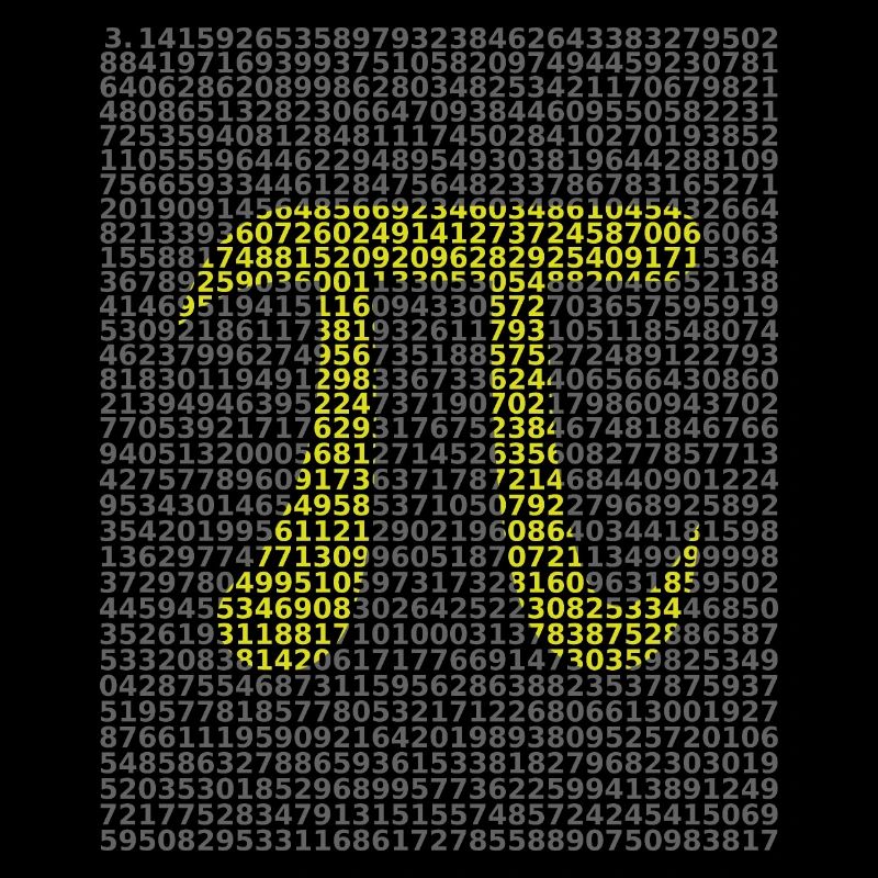 Mathematical circle number pi