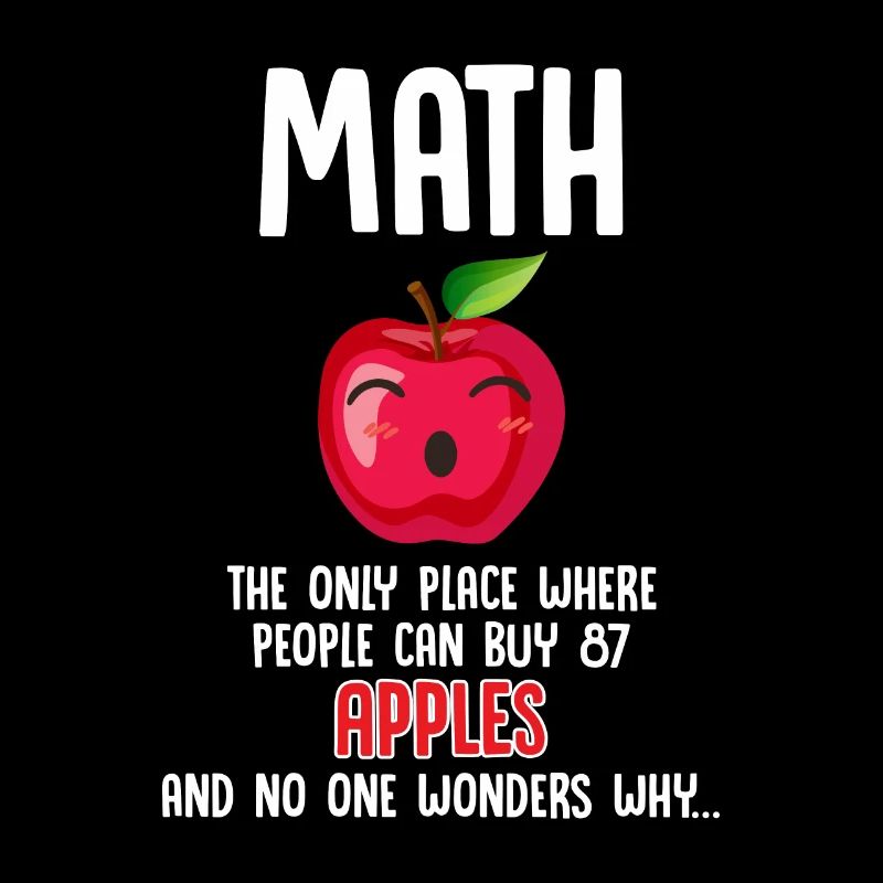 Math humour apple calcul mathématicien drôle
