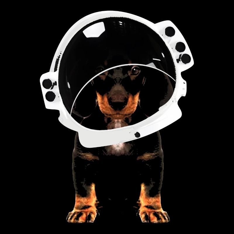 Hund - Dackel Astronaut Kosmonaut Raumfahrer