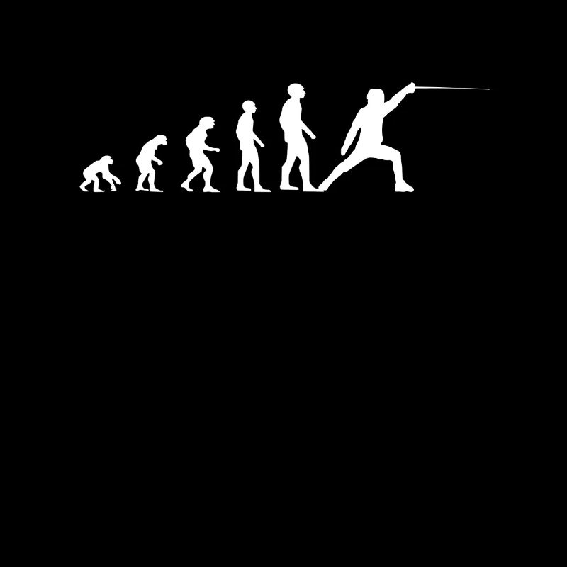Evolution des Fechten Fechter Fechtsport Geschenk
