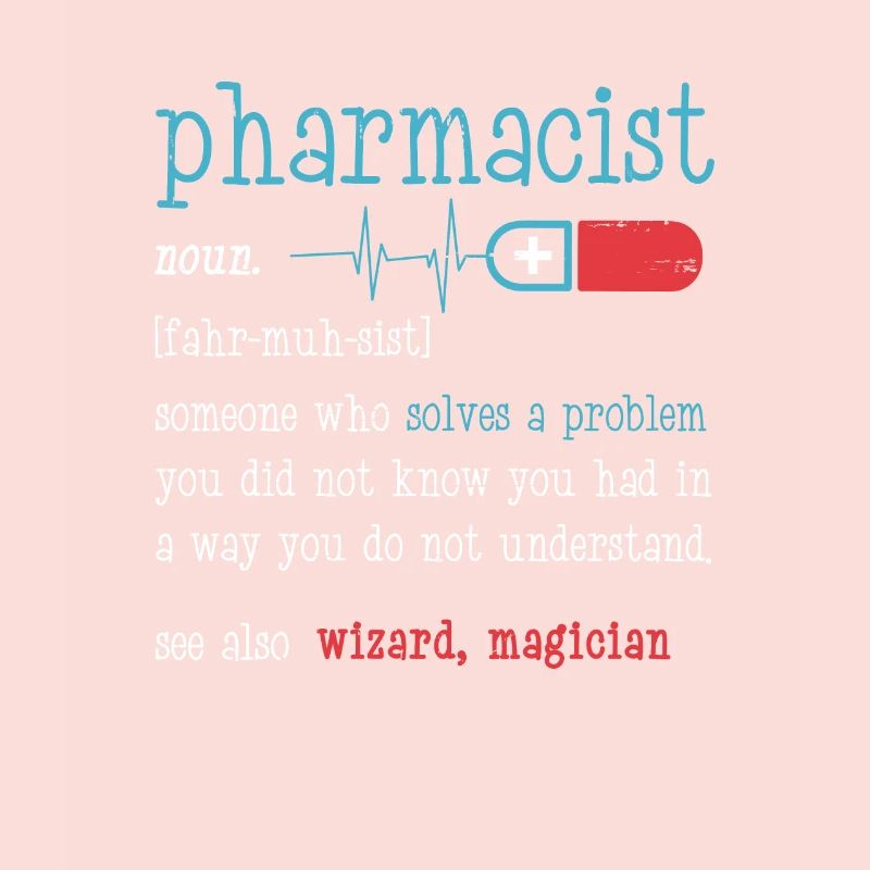 Impression classique de cadeau drôle de définition de pharmacien