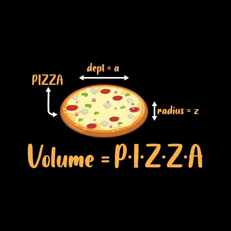 Formule mathématique de pizza Nerd de restauration rapide drôle