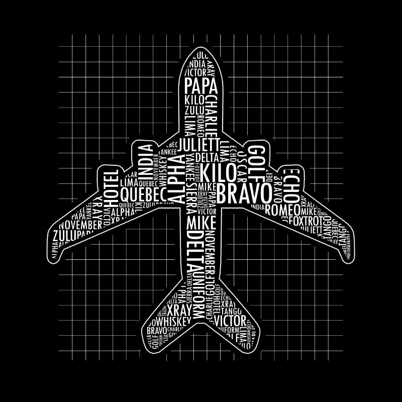 Phonetisches Alphabet Flugzeug pilot flying aviation