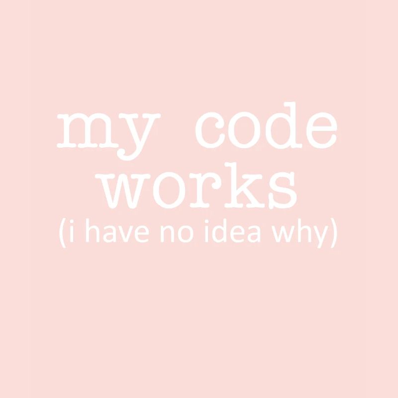 Programmer My code works (I don't have any