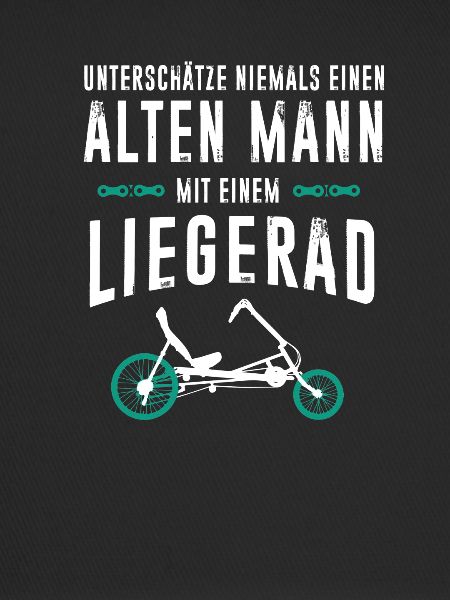 Alter Mann auf Liegerad
