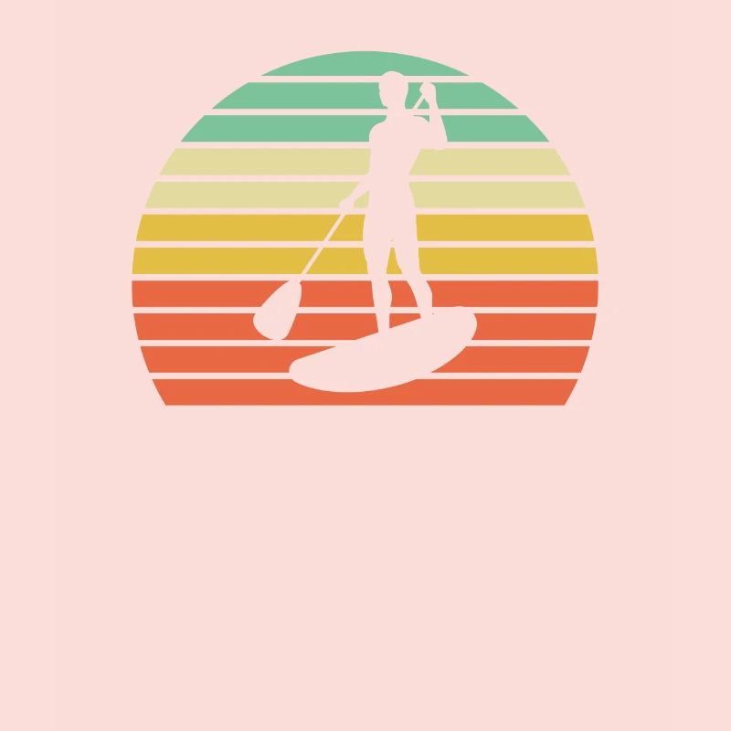 Paddleboard SUP retro Style Sunset