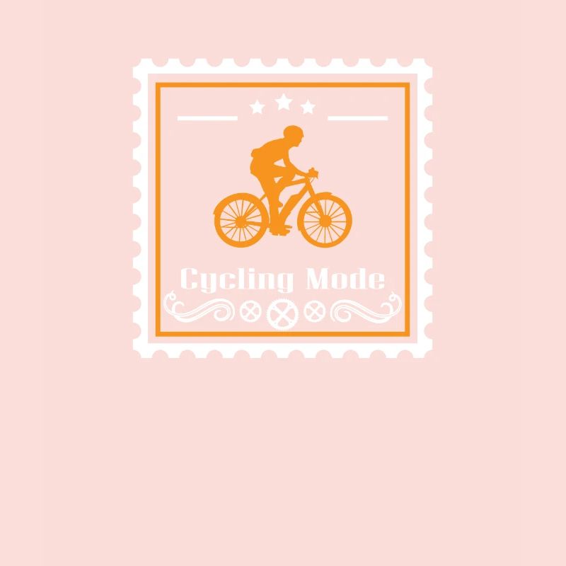 Timbre-poste de cyclistes Cachet de cyclistes