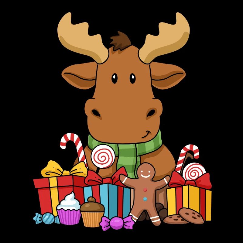 Weihnachtsgeschenke Elch Shirt Weihnachtsbaum Elch