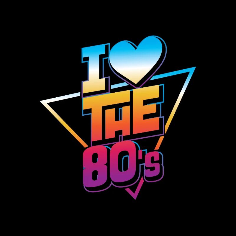 Heart| 80s| Decade| Triangle| Old School| Vintage
