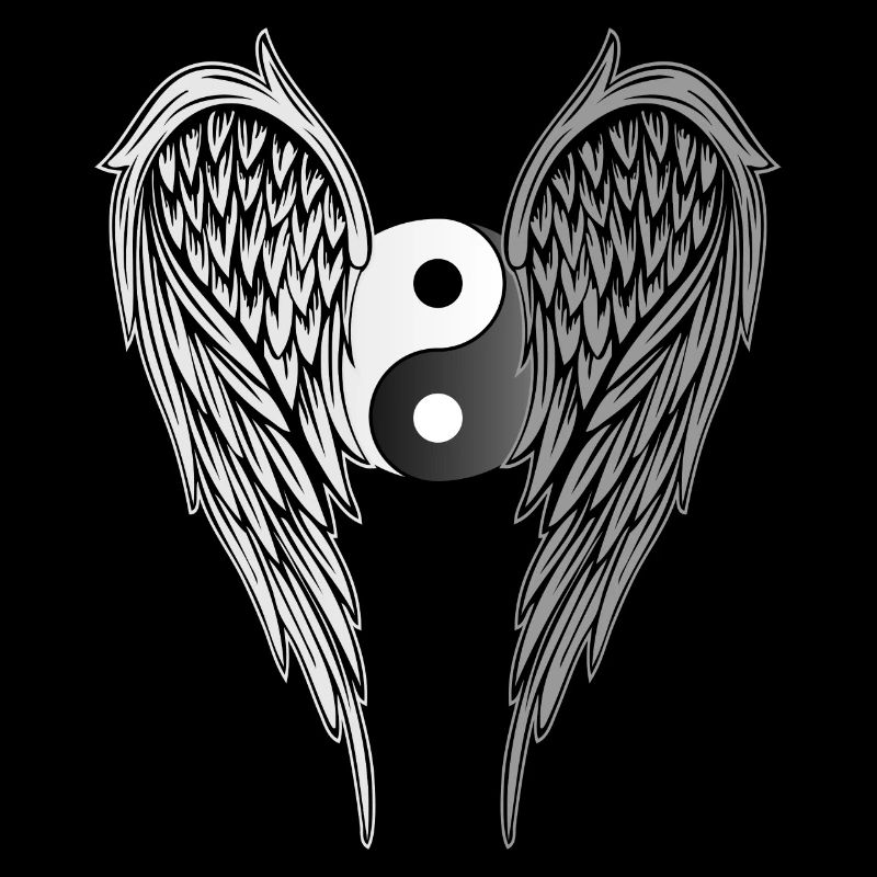 Yin & Yang ailes ailes d'ange ailes d'ange version 2