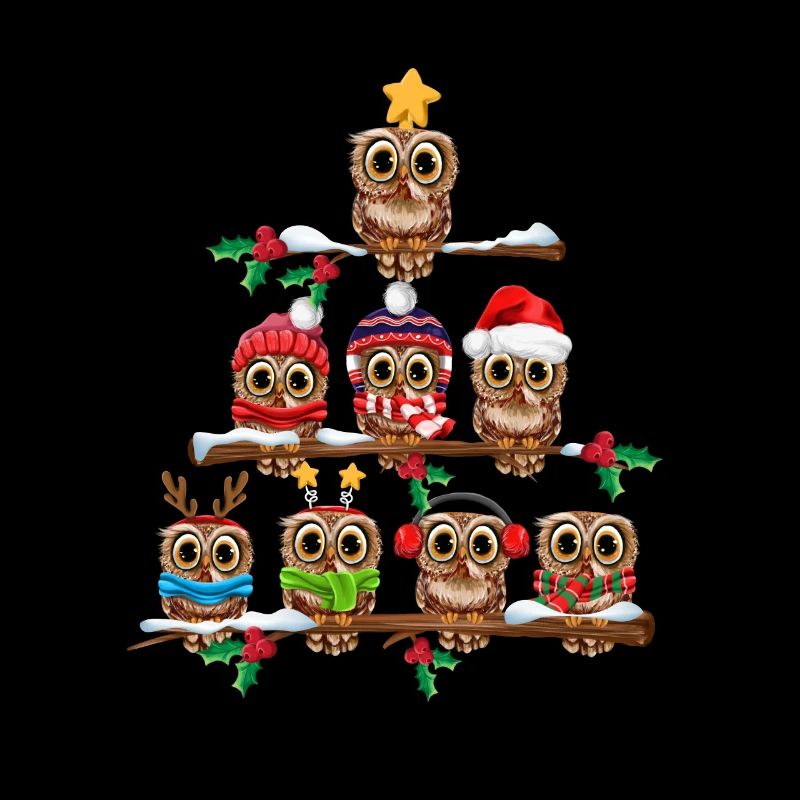 Eulen Weihnachtsbaum Weihnachten Eule Lustiges Eul