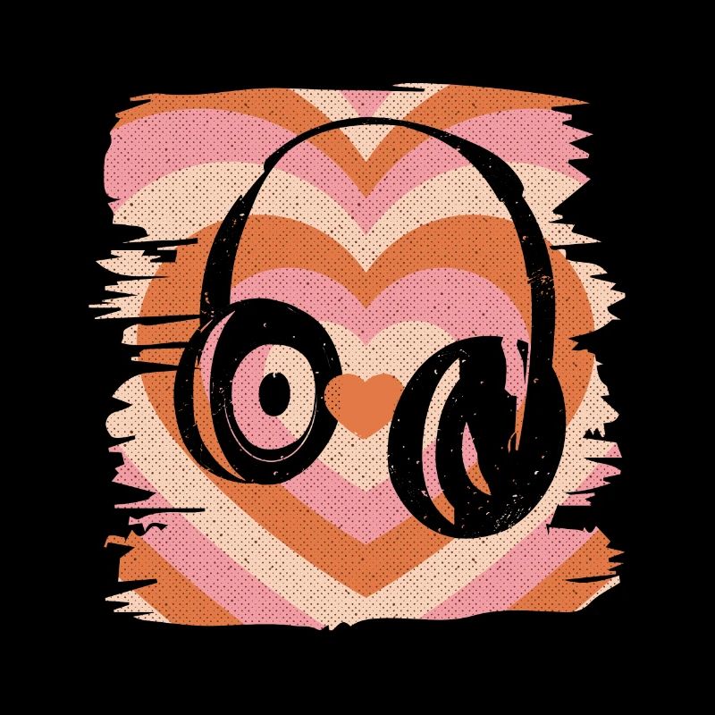 Kopfhörer Retro Musik