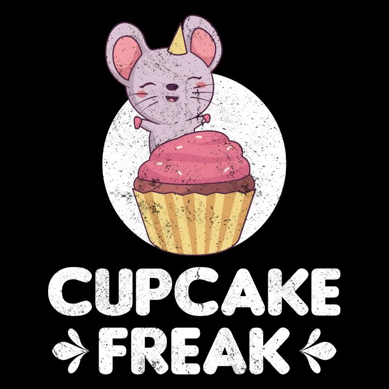 Cupcake Freak Funny Mouse With Cupcake