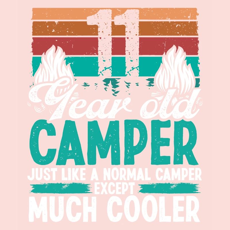 11 Year Old Camper Scouting Camping 11 Birthday