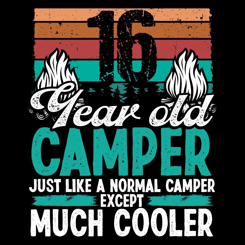 16 Year Old Camper Scouting Camping 16 Birthday