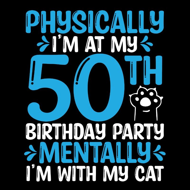 Papa chat de 50 ans avec mon chat Maman 50e anniversaire