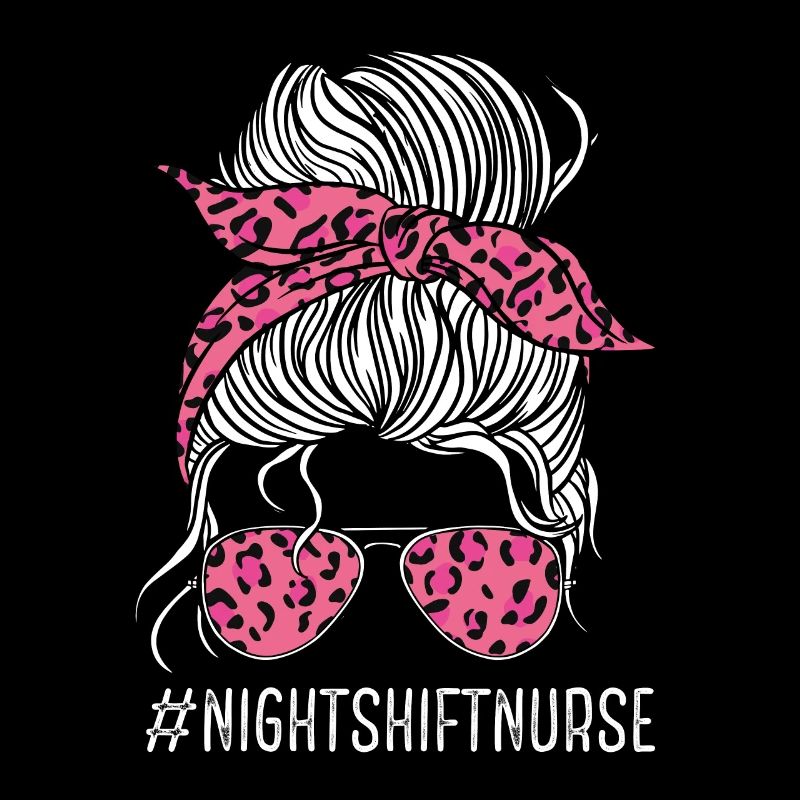 Nurse Night Shift Pink Leopard Nursing RN CNA