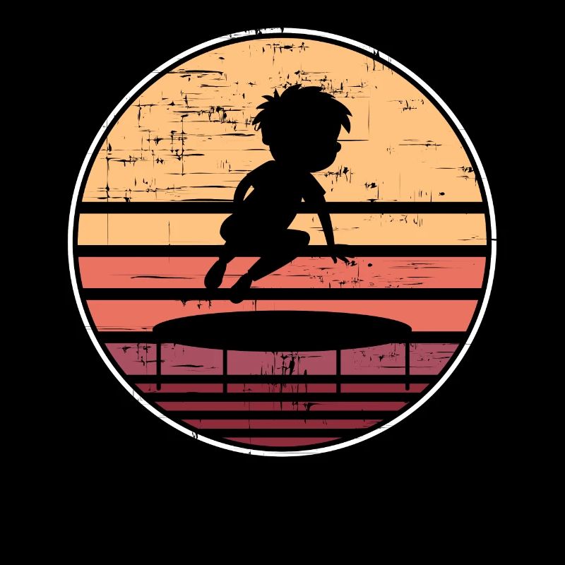Trampoline Artwork Cute Trampolining