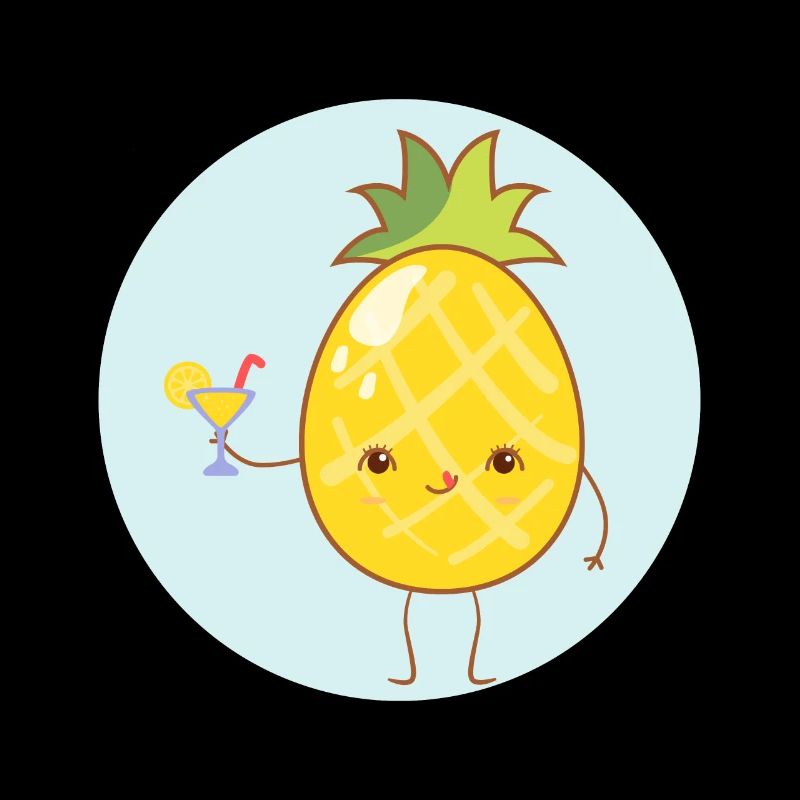 Cute organic pineapple
