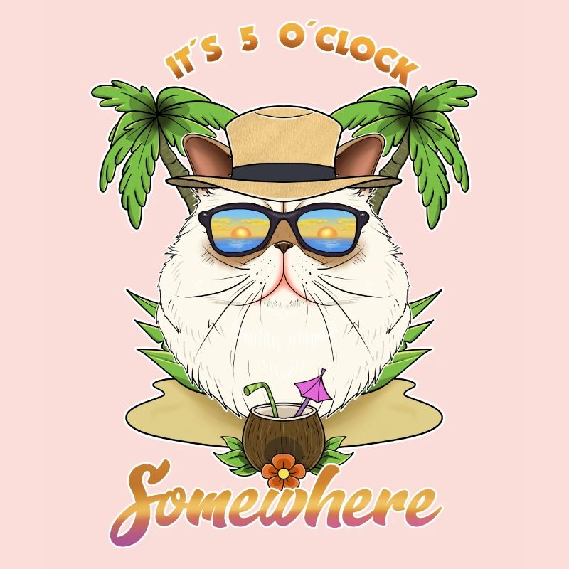It Is 5 OClock Somewhere Drinking Himalayan Cat
