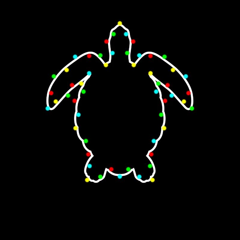 Christmas Light Chain Turtle Shirt