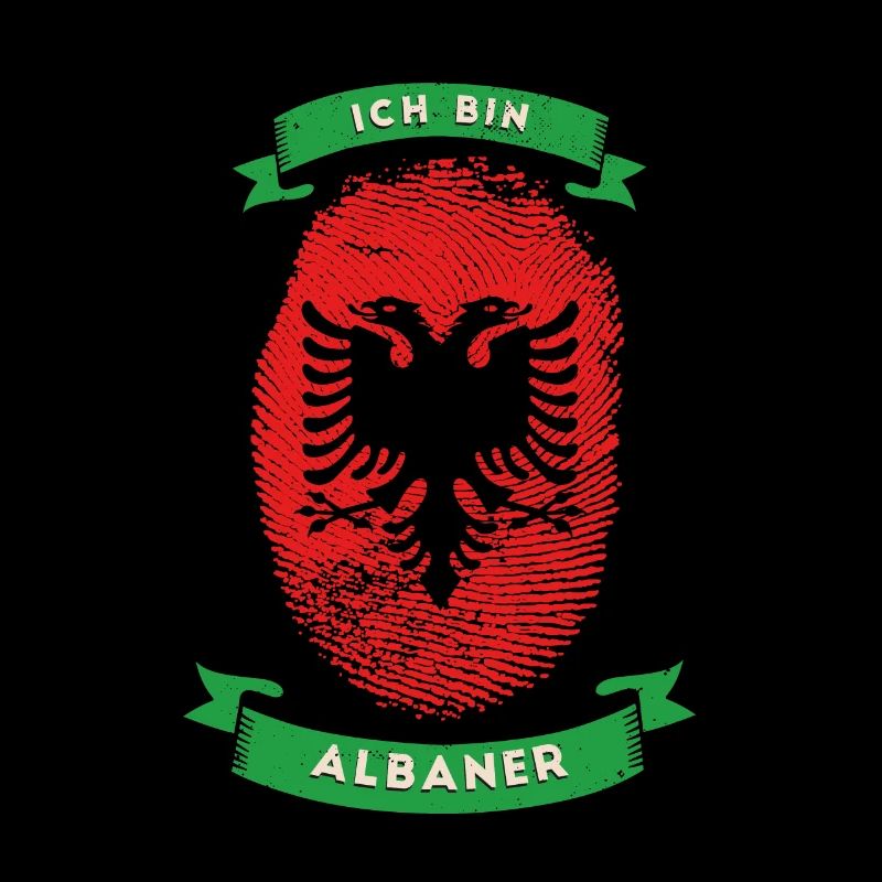 Drapeau ADN albanais dactyloscopique