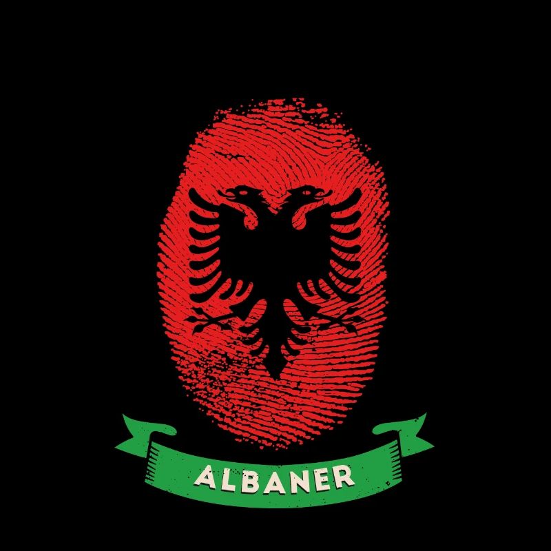 Drapeau ADN albanais dactyloscopique