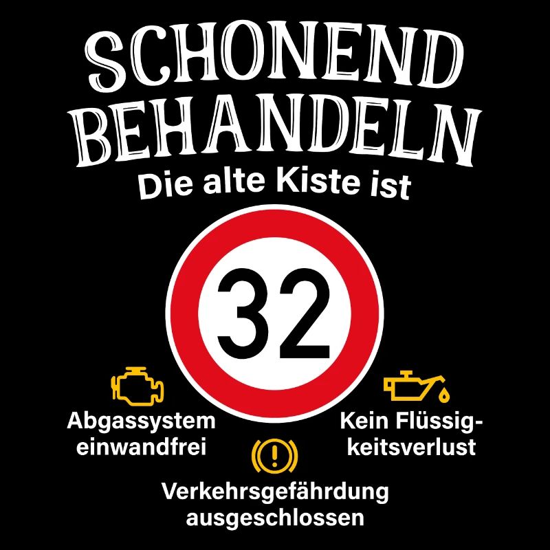 32. Geburtstag Schonend Behandeln 32 Alte Kiste 32