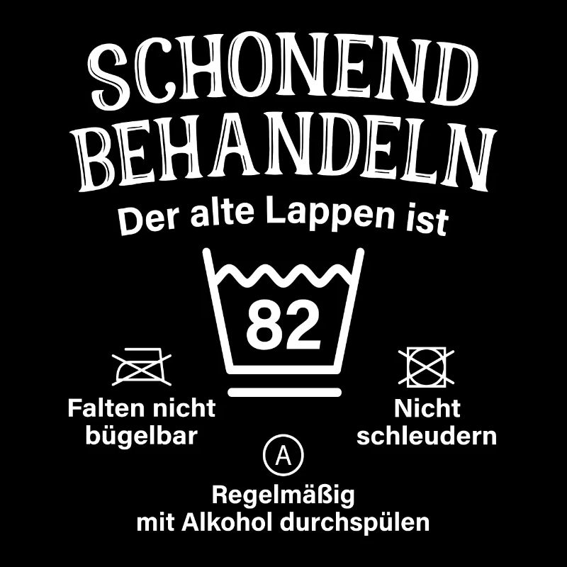 82. Geburtstag Schonend Behandeln Alte Lappen 82