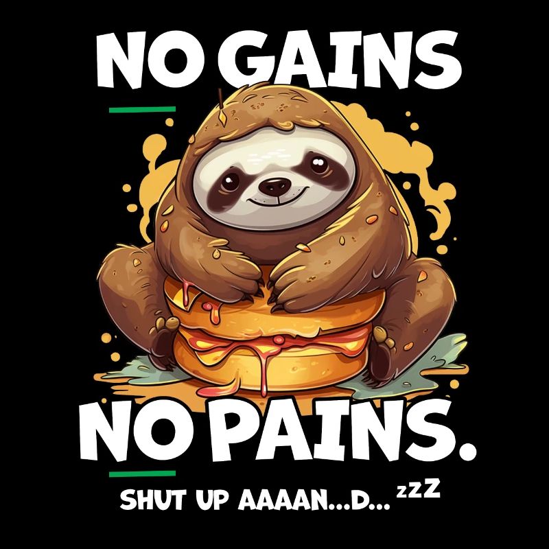 Sloth Bodybuilding Training Sleep Funny