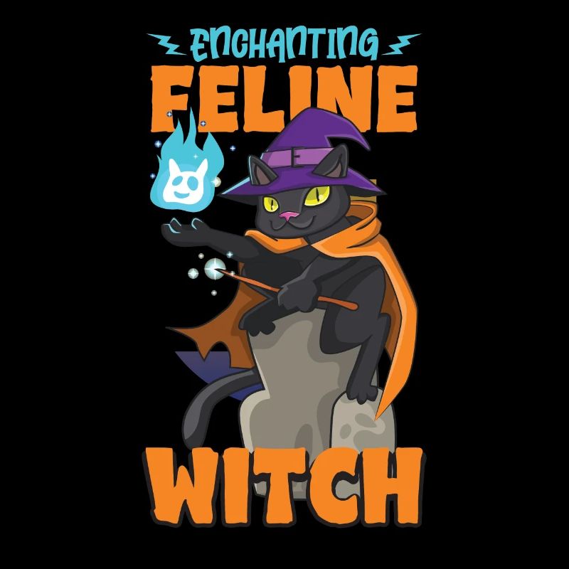 Cat Witch Occult Gothic Dark Satanic
