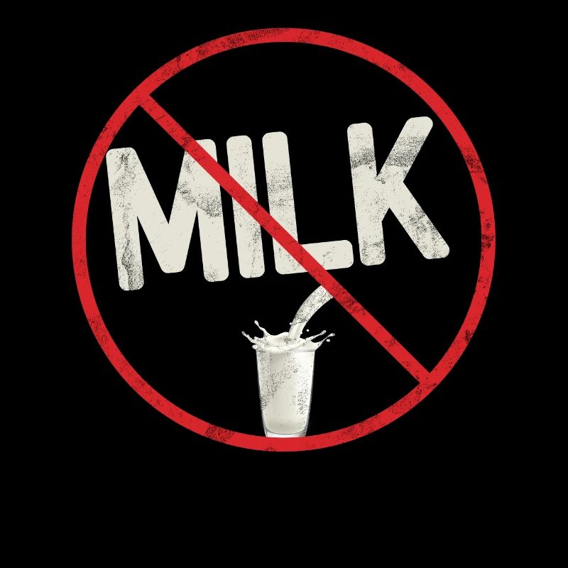No Milk Allergy Awareness Warning Allergic