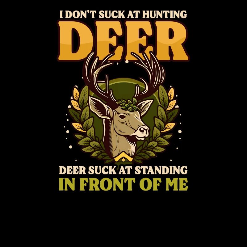 Hunter Deer Suck Standing In Front
