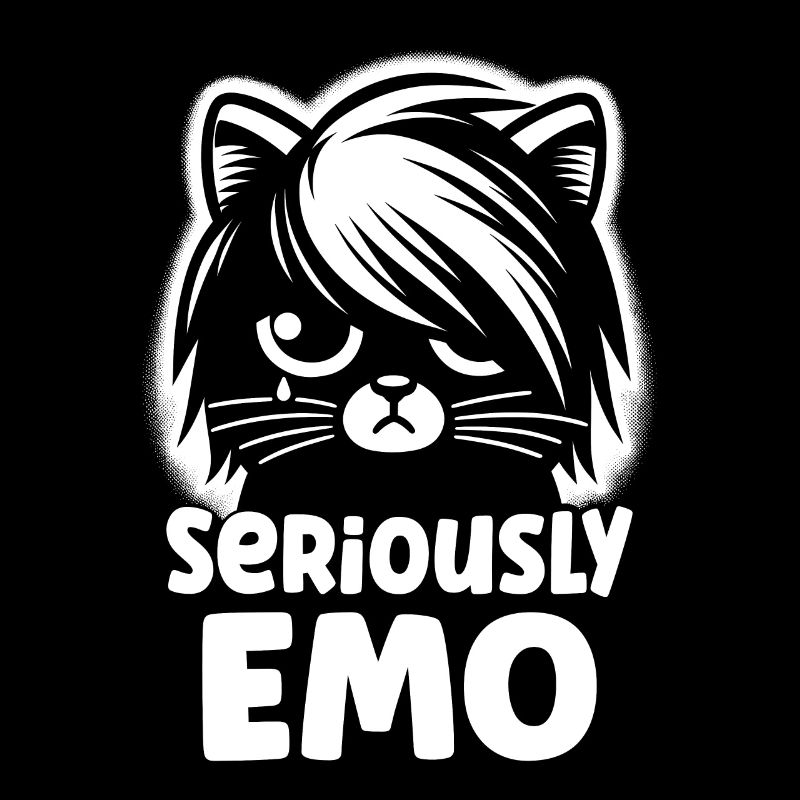 Design de chat Emo pour les amoureux des chats gothiques et