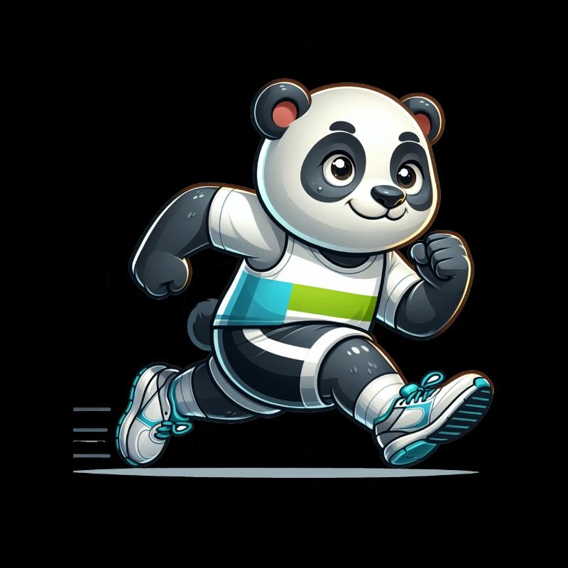 Mignon marathonien panda
