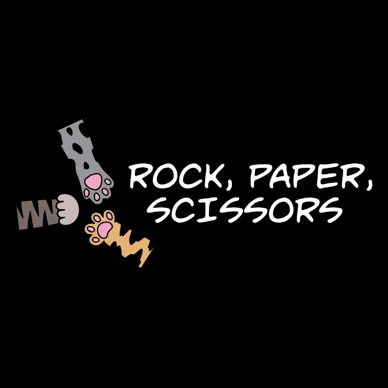 Mignon Kawaii Chat Patte Rock Papier Ciseaux Kitty Cat