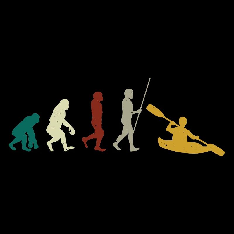Canoe Kayak Evolution Paddler Kayaker Gift