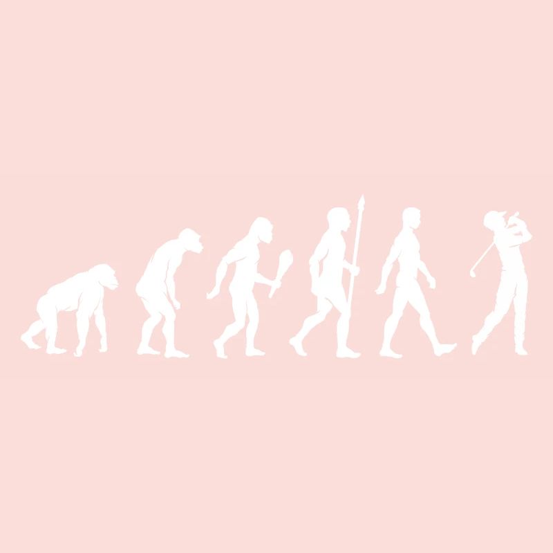 Lustige Golf Evolution Golfspieler Geschenkidee