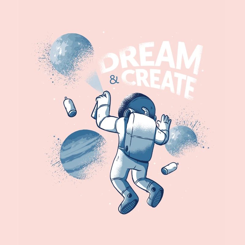 Astronaut und Graffiti - dream & create