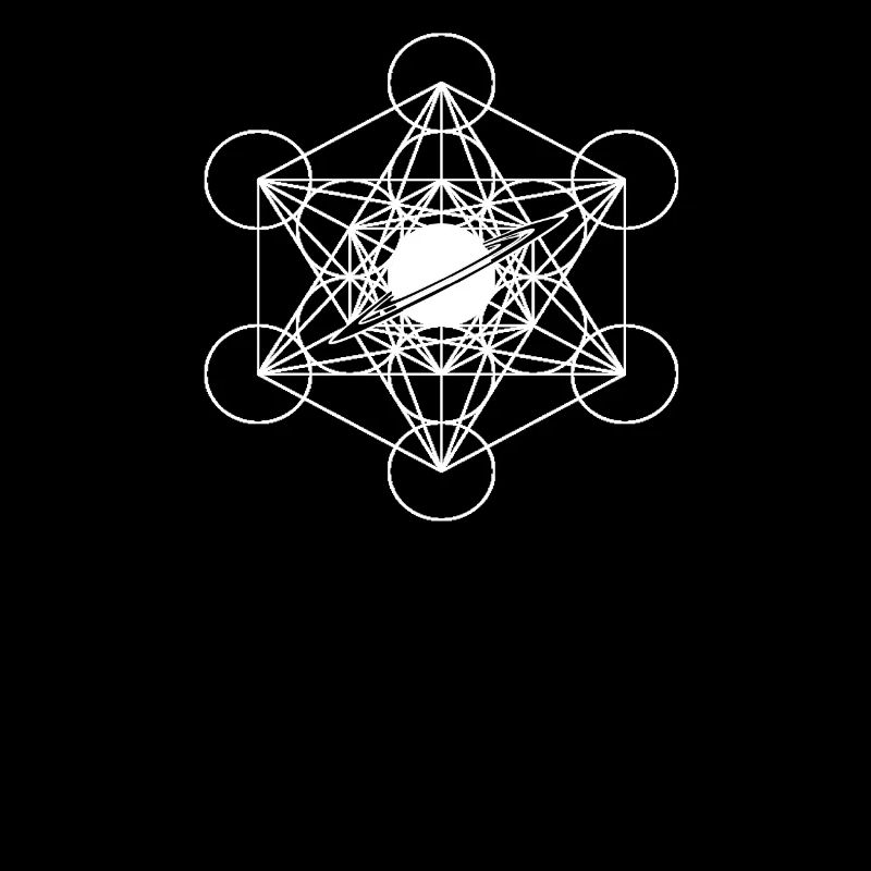 Saturne hypercube spiritualité t-shirt espace