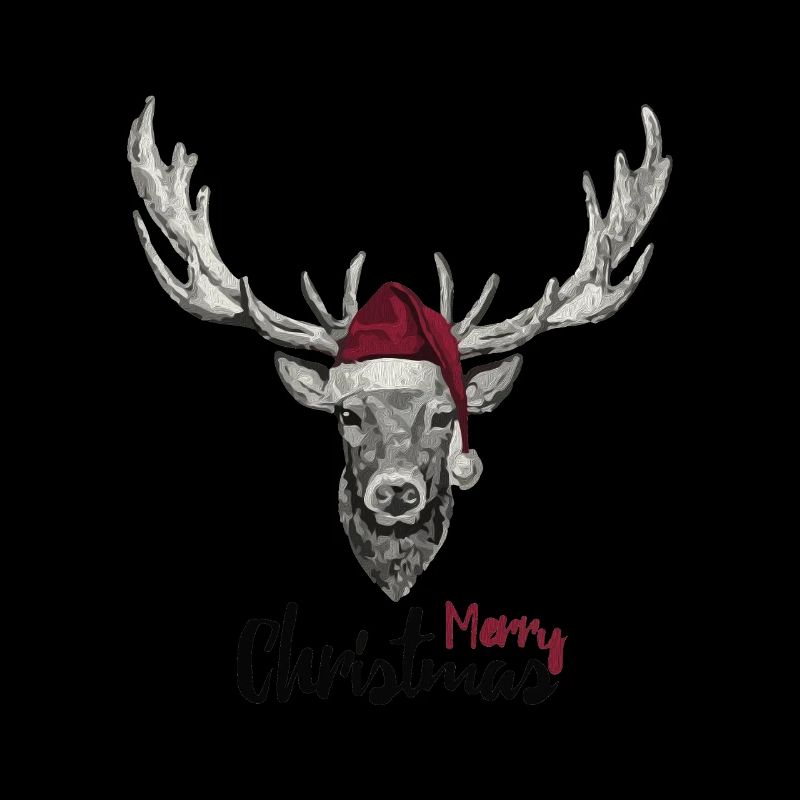 Deer with Christmas hat
