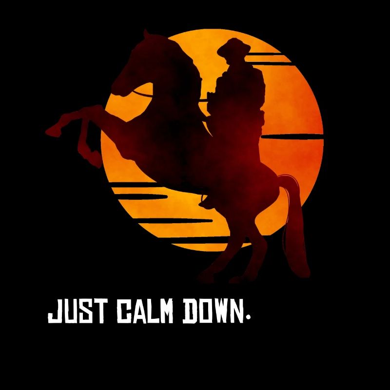 Red Dead Redemption Just Calm Down Red Horse Tee