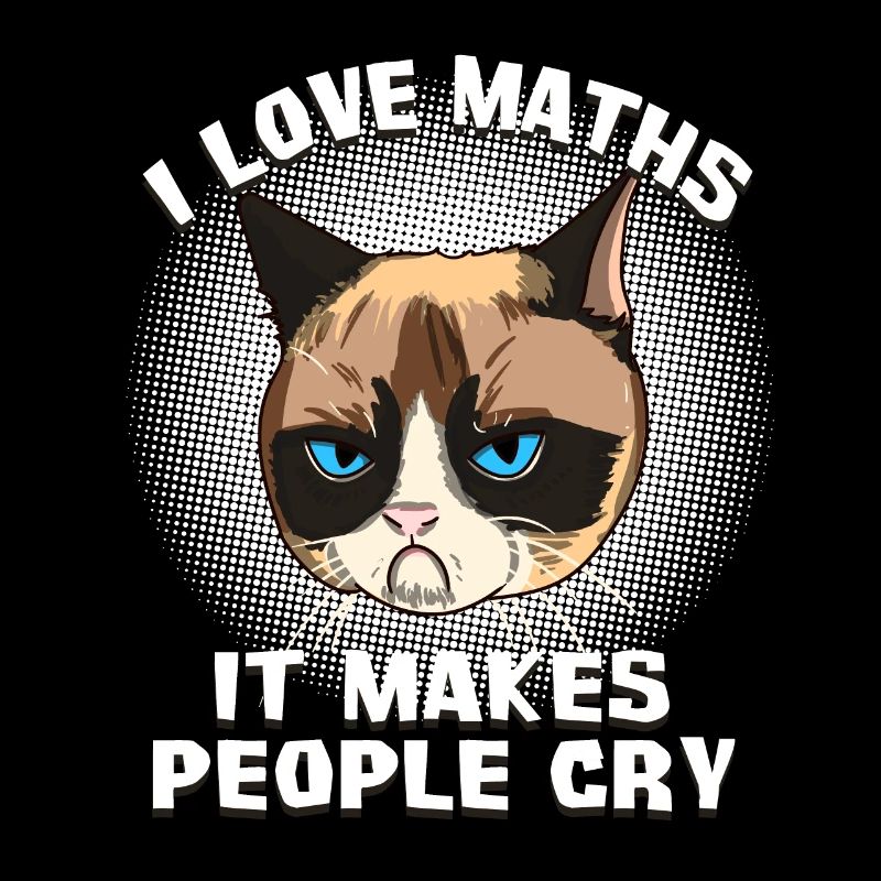 Chat Chat Prof de maths Chat Grumpy Mathe Gesche