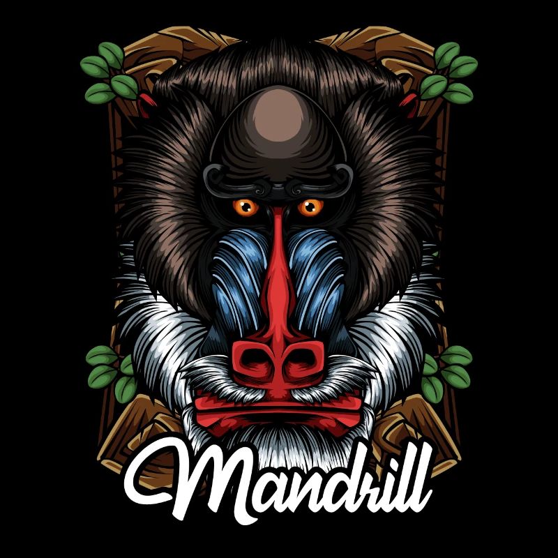 Singe visage cadeau de singe coloré Mandrill